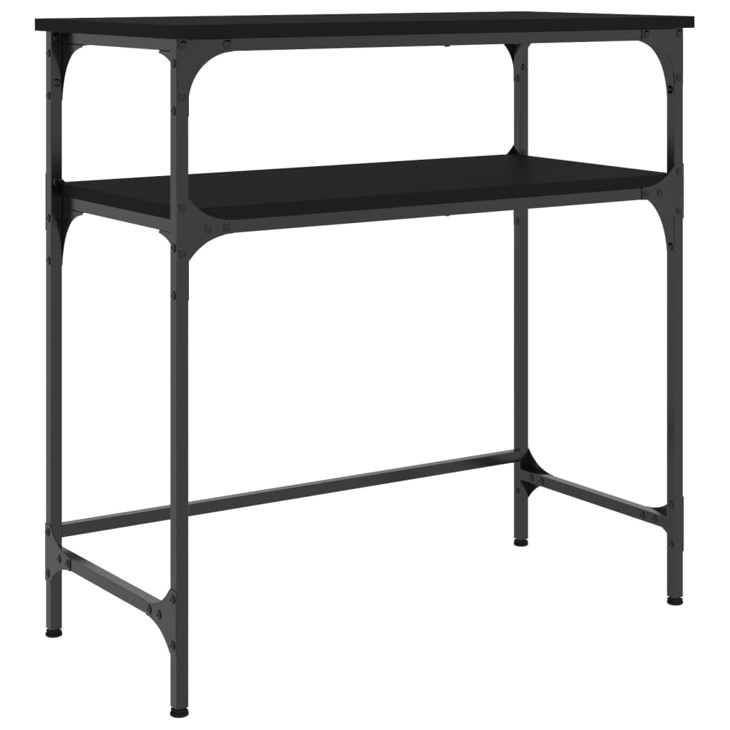 Console Table Black 75x35.5x75 cm Engineered Wood