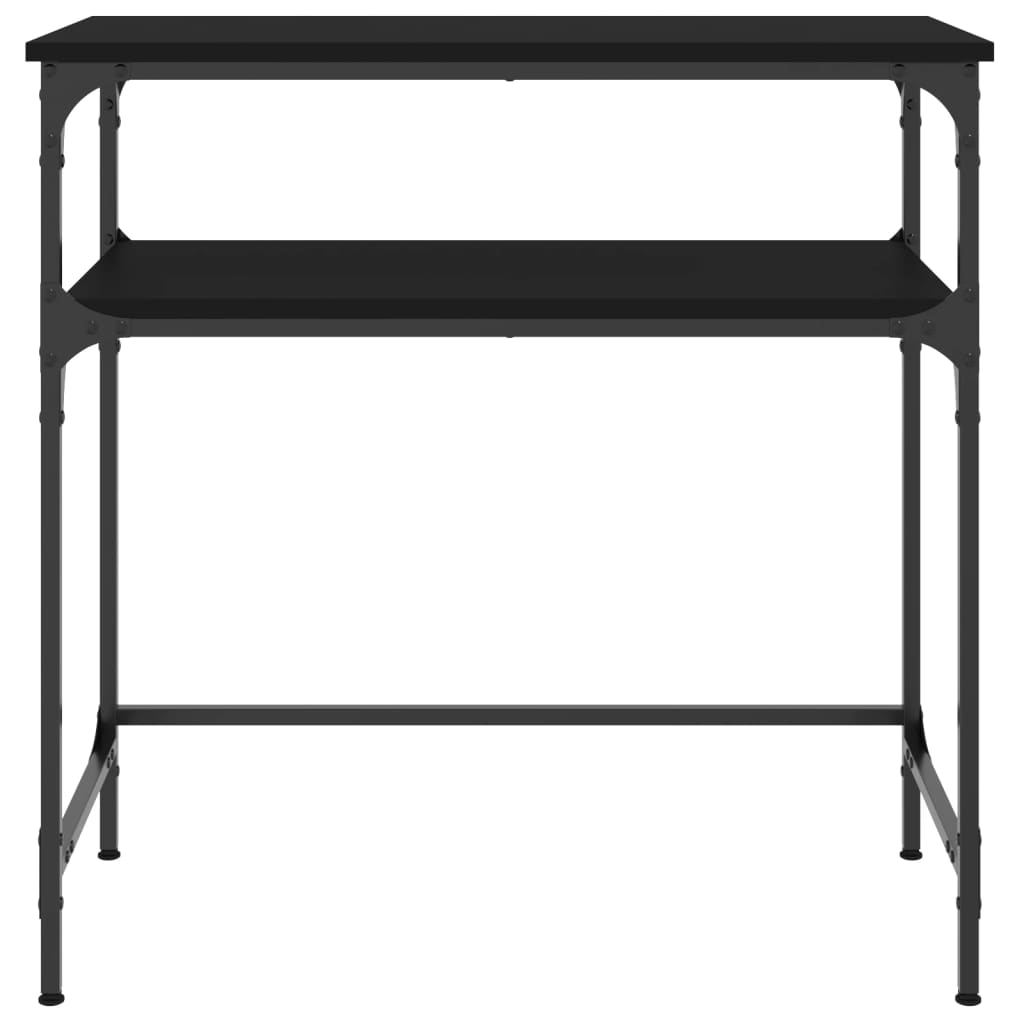 Console Table Black 75x35.5x75 cm Engineered Wood