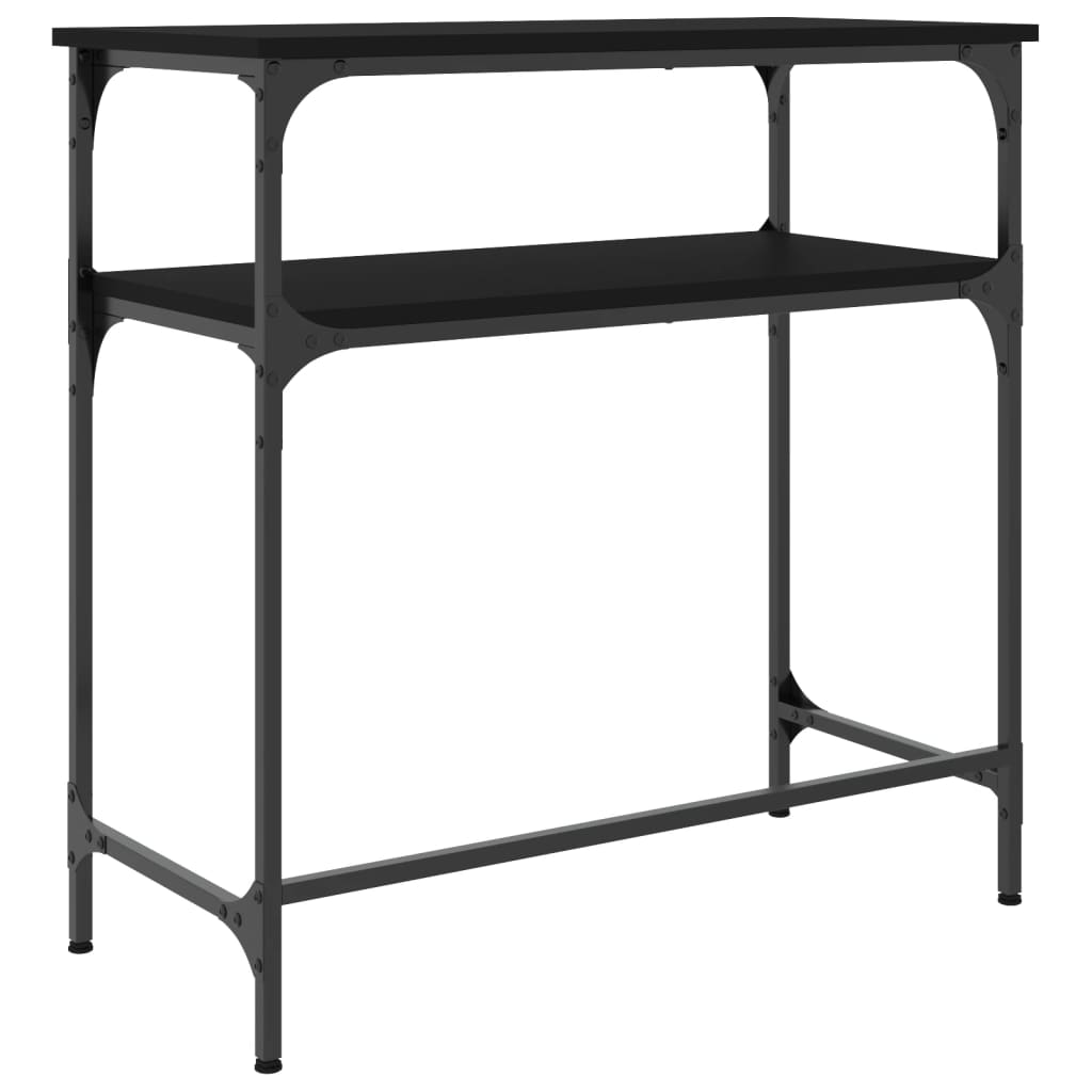 Console Table Black 75x35.5x75 cm Engineered Wood