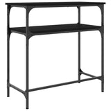 Console Table Black 75x35.5x75 cm Engineered Wood