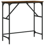 Console Table Smoked Oak 75x32x75 cm Engineered Wood