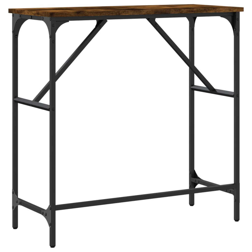 Console Table Smoked Oak 75x32x75 cm Engineered Wood