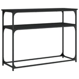 Console Table Black 100x35.5x75 cm Engineered Wood