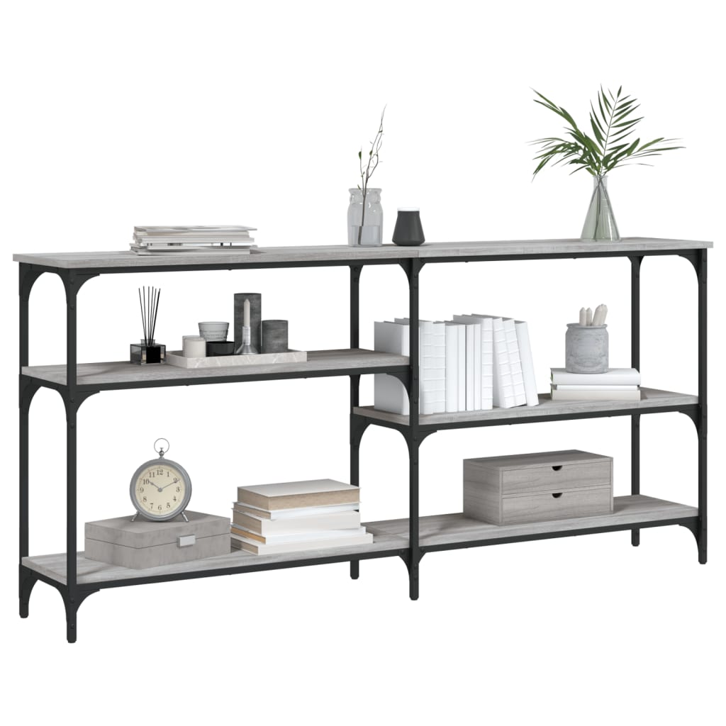 Console Table Grey Sonoma 160x29x75 cm Engineered Wood