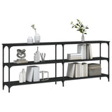 Console Table Black 200x29x75 cm Engineered Wood