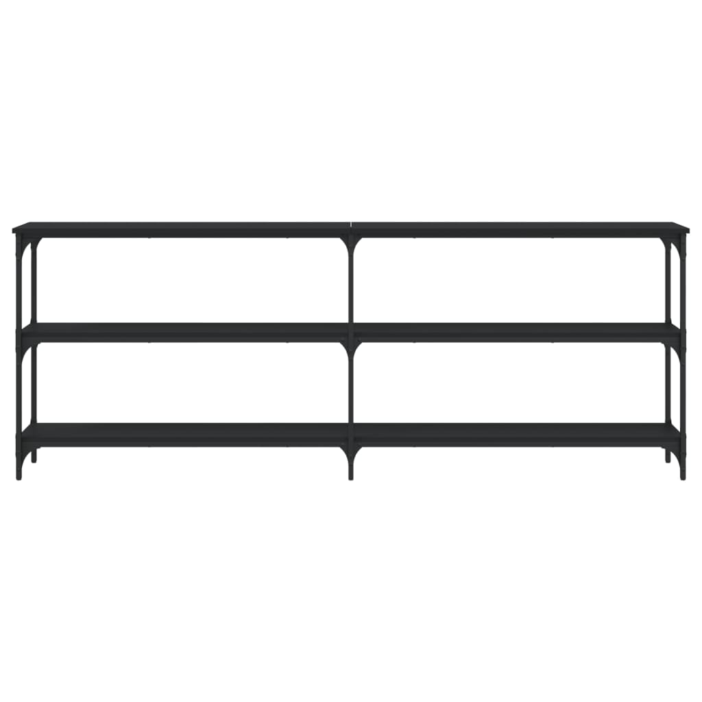 Console Table Black 200x29x75 cm Engineered Wood