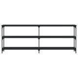 Console Table Black 200x29x75 cm Engineered Wood
