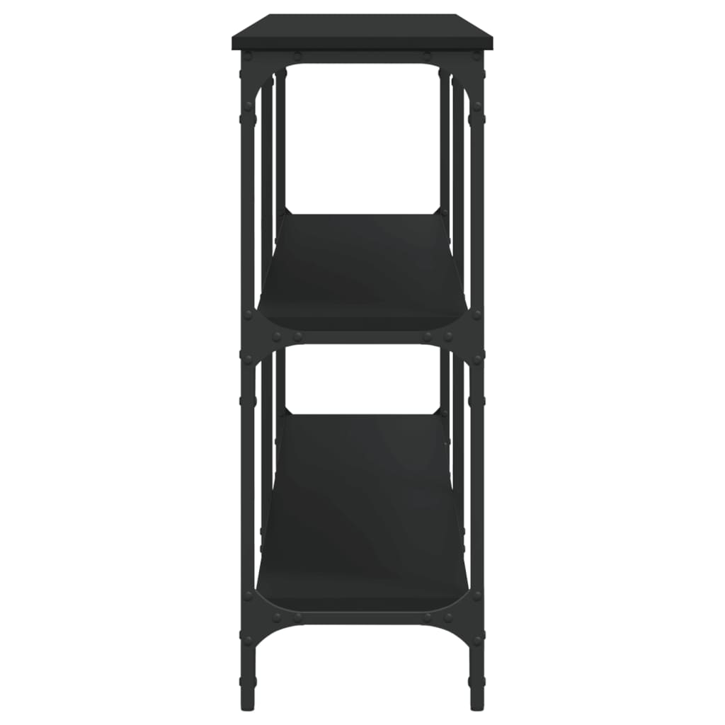 Console Table Black 200x29x75 cm Engineered Wood