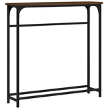 Console Table Brown Oak 75x19.5x75 cm Engineered Wood