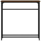 Console Table Brown Oak 75x19.5x75 cm Engineered Wood