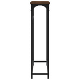 Console Table Brown Oak 75x19.5x75 cm Engineered Wood