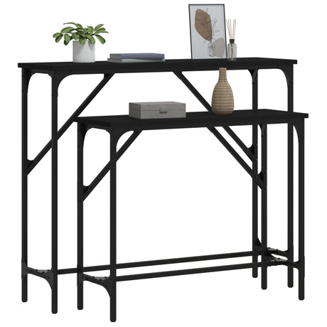Console Tables 2 Pcs Engineered Wood