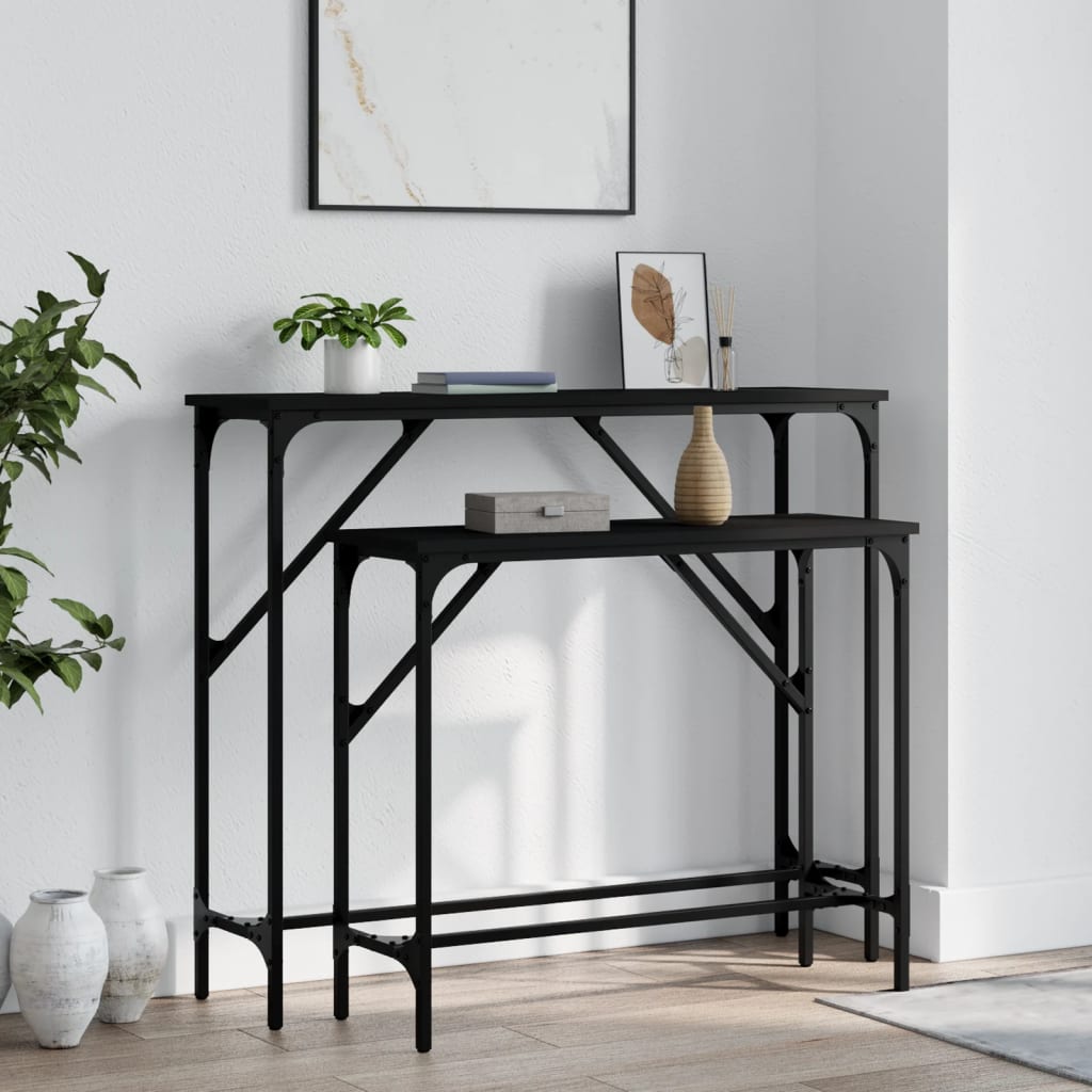 Console Tables 2 Pcs Engineered Wood