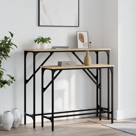 Console Tables 2 Pcs Engineered Wood