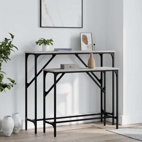 Console Tables 2 Pcs Engineered Wood