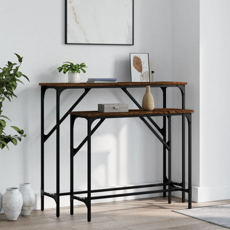 Console Tables 2 Pcs Engineered Wood