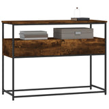 Console Table Smoked Oak 100x40x75 cm Engineered Wood