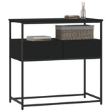 Console Table Black 75x40x75 cm Engineered Wood