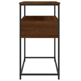 Console Table Brown Oak 75x40x75 cm Engineered Wood