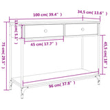Console Table Sonoma Oak 100x34.5x75 cm Engineered Wood