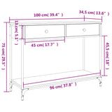 Console Table Grey Sonoma 100x34.5x75 cm Engineered Wood