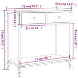 Console Table 75X34.5X Engineered Wood