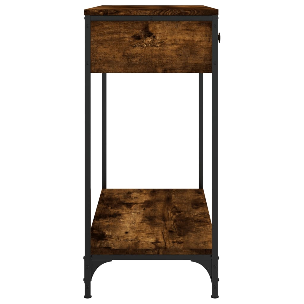 Console Table Smoked Oak 75x34.5x75 cm Engineered Wood