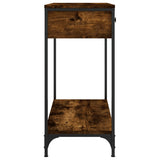 Console Table Smoked Oak 75x34.5x75 cm Engineered Wood