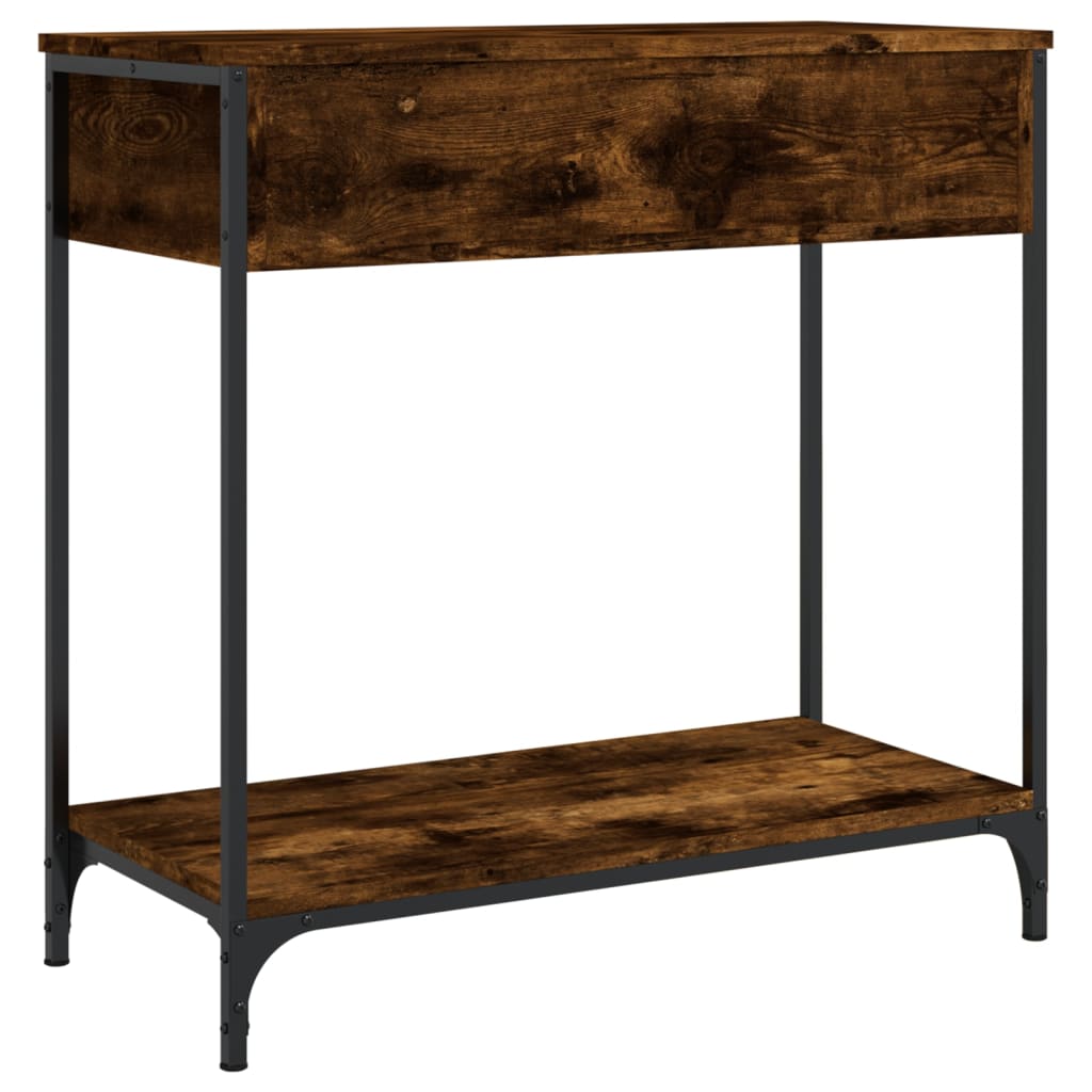 Console Table Smoked Oak 75x34.5x75 cm Engineered Wood