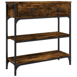 Console Table Smoked Oak 72.5x25x75 cm Engineered Wood