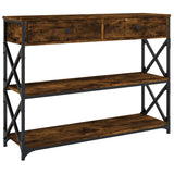 Console Table Smoked Oak 100x28x75 cm Engineered Wood