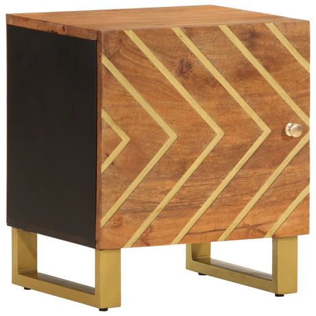 Bedside Cabinets 2 Pcs Brown And Black Solid Wood Mango