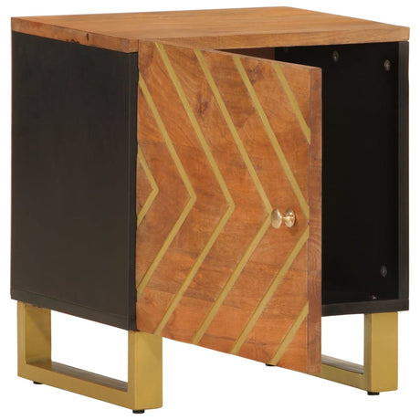 Bedside Cabinets 2 Pcs Brown And Black Solid Wood Mango