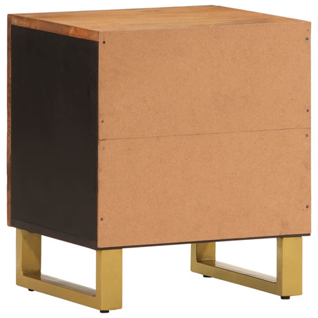 Bedside Cabinets 2 Pcs Brown And Black Solid Wood Mango