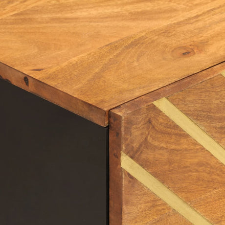 Bedside Cabinets 2 Pcs Brown And Black Solid Wood Mango