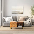 Coffee Table Brown And Black 80X50X40 Cm Solid Wood Mango