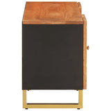 Tv Cabinet Brown And Black 105X33.5X46 Cm Solid Wood Mango