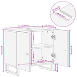 Bathroom Sink Cabinet Brown And Black Solid Wood Mango