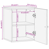 Bathroom Wall Cabinet Brown And Black Solid Wood Mango