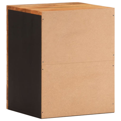Bathroom Wall Cabinet Brown And Black Solid Wood Mango