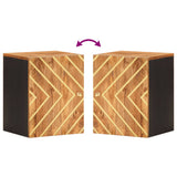 Bathroom Wall Cabinet Brown And Black Solid Wood Mango
