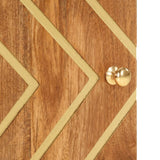 Bathroom Wall Cabinet Brown And Black Solid Wood Mango