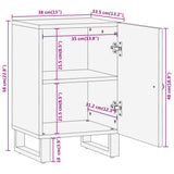 Bathroom Cabinet Brown And Black 38X33.5X58 Cm Solid Wood Mango