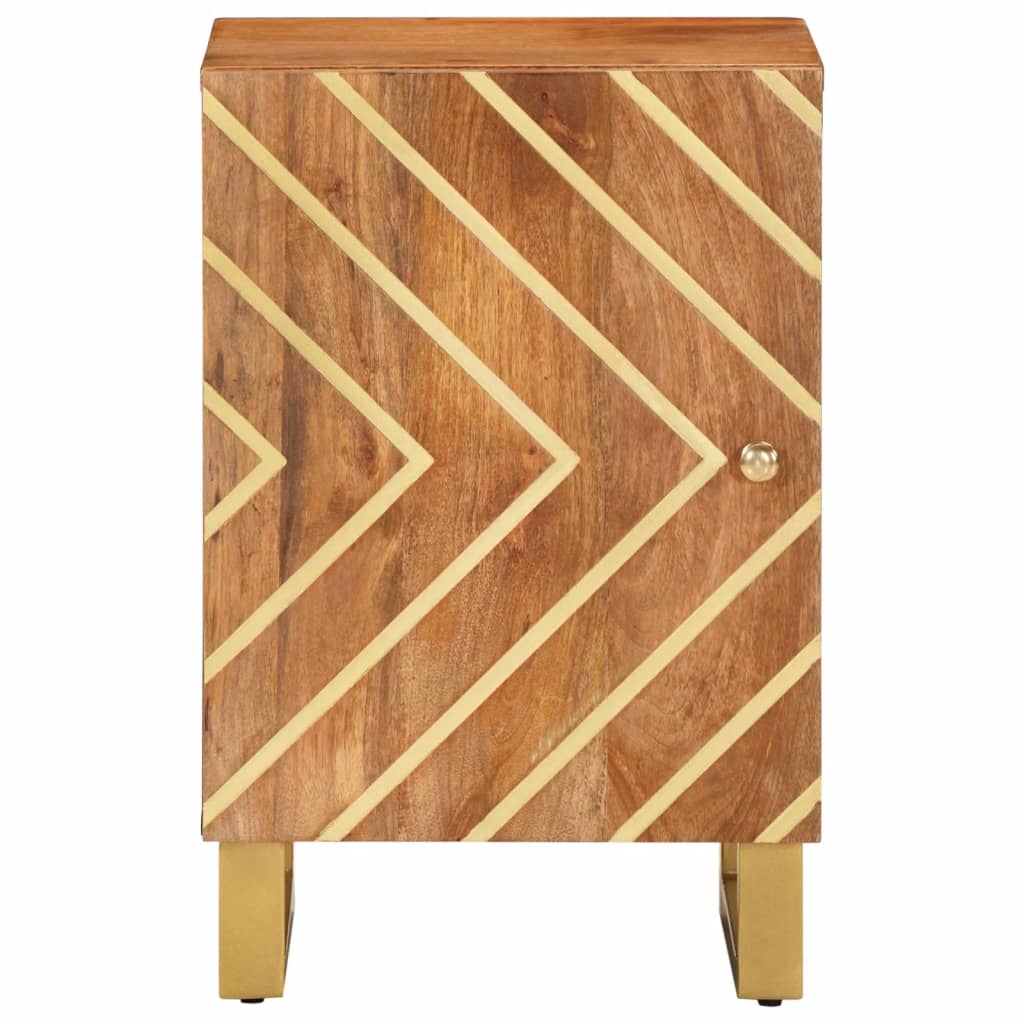 Bathroom Cabinet Brown And Black 38X33.5X58 Cm Solid Wood Mango
