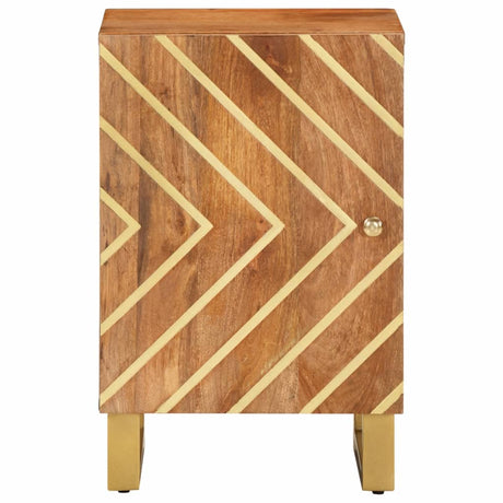 Bathroom Cabinet Brown And Black 38X33.5X58 Cm Solid Wood Mango