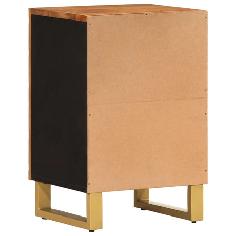 Bathroom Cabinet Brown And Black 38X33.5X58 Cm Solid Wood Mango
