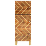 Highboard Brown And Black 40X33.5X110 Cm Solid Wood Mango