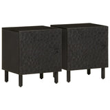 Bedside Cabinets 2 Pcs 40X33X46 Cm Solid Wood Acacia