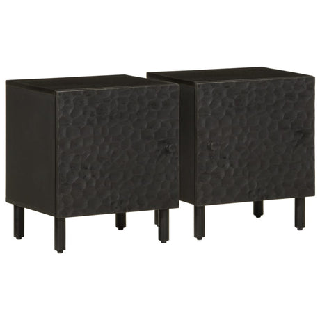 Bedside Cabinets 2 Pcs 40X33X46 Cm Solid Wood Acacia
