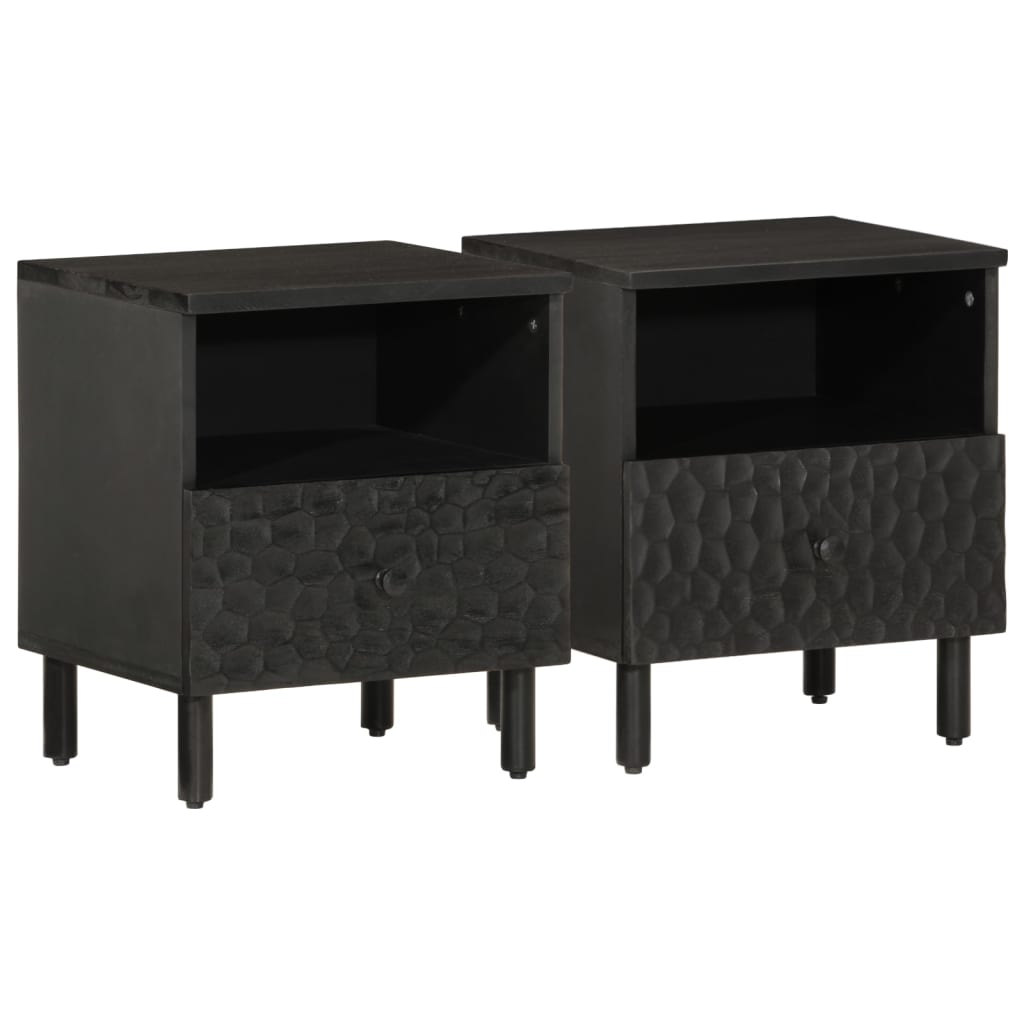 Bedside Cabinet 40X33X46 Cm Solid Wood Acacia